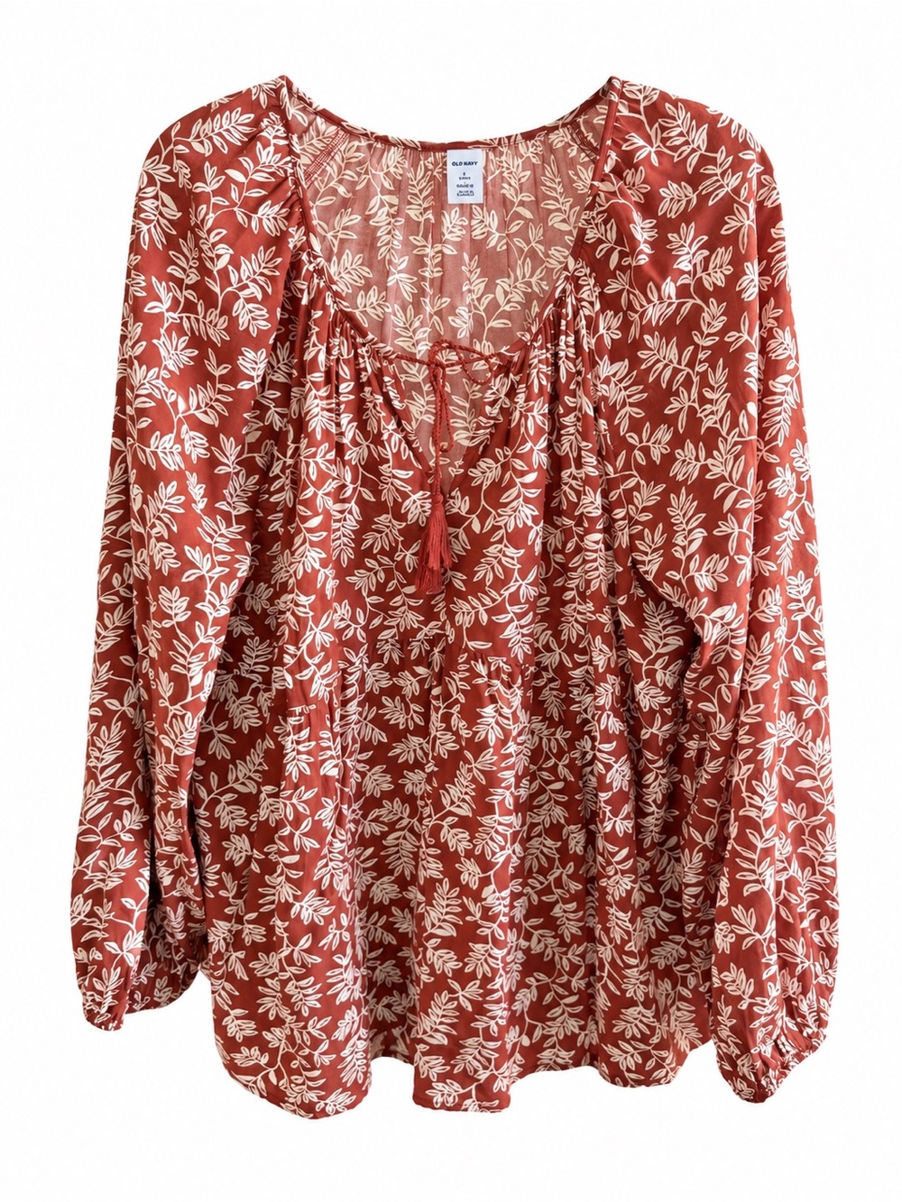 Old Navy Tall XL Rust Floral Print Oversized Tunic Top